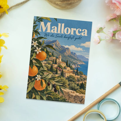 Poetische Postkarte für Mallorcafans mit Bergdorf|p:2016782|h:fcc65ac7504eb4a1ec1bba5db99be49e