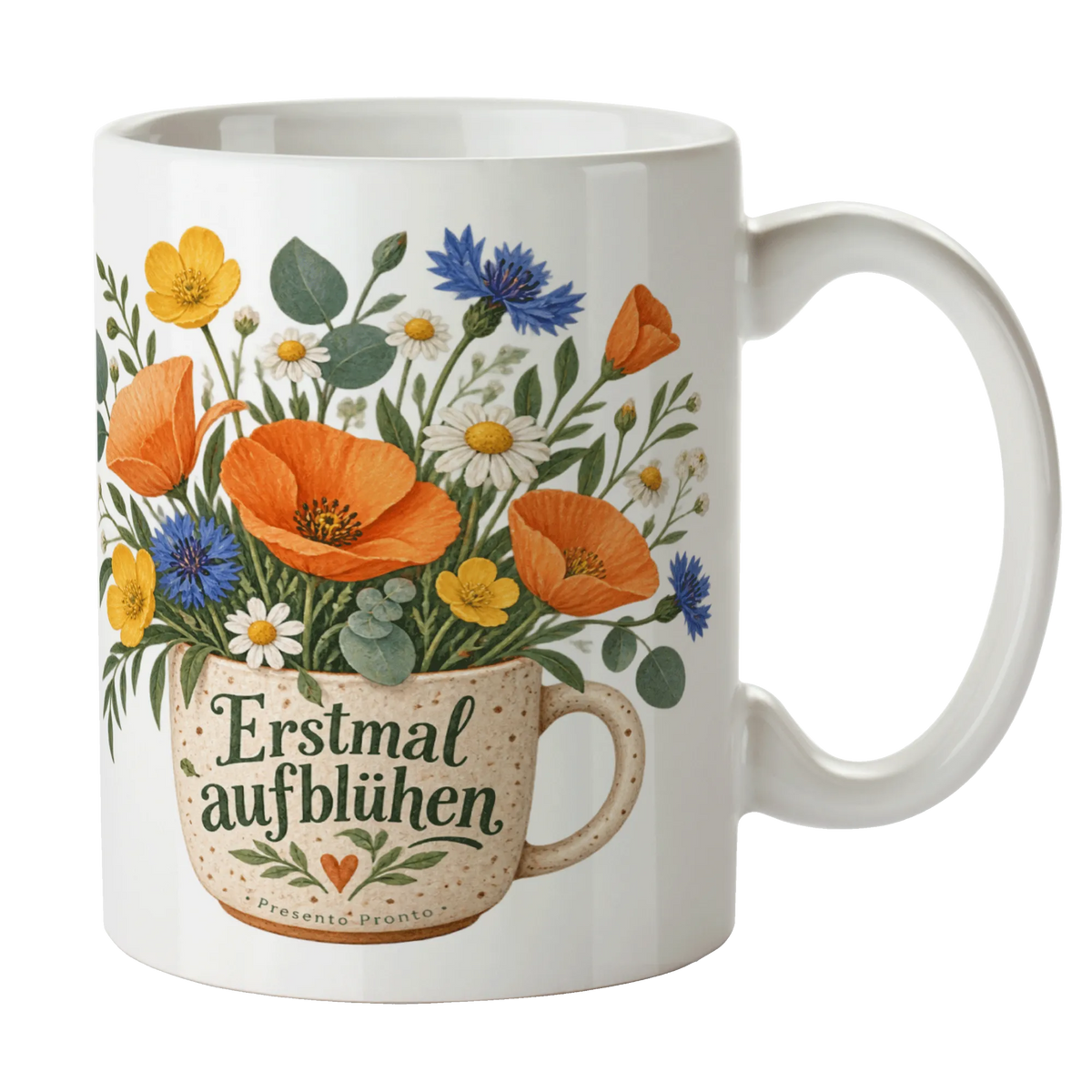 Fröhliche Kaffeetasse mit Blumen für Freundin|p:2016799|h:4b61cc9fd6105ff476013382e6bcda01