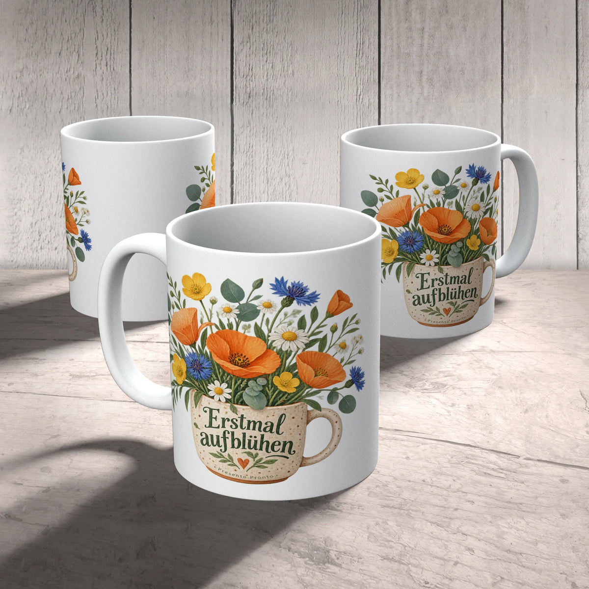 Fröhliche Kaffeetasse mit Blumen für Freundin|p:2016799|h:ab94f850d9daaa1bec4f1240b1a36673