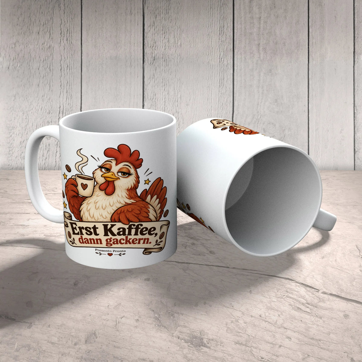 Lustige Tasse mit Huhn für Kaffeefans|p:2016800|h:089c7a4b7edb797fb776b1c6336b6594