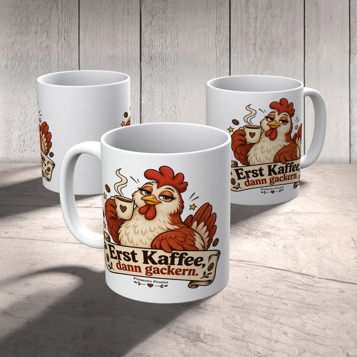Lustige Tasse mit Huhn für Kaffeefans|p:2016800|h:60c8f5d0746c637c07e475ce8a3e4b85