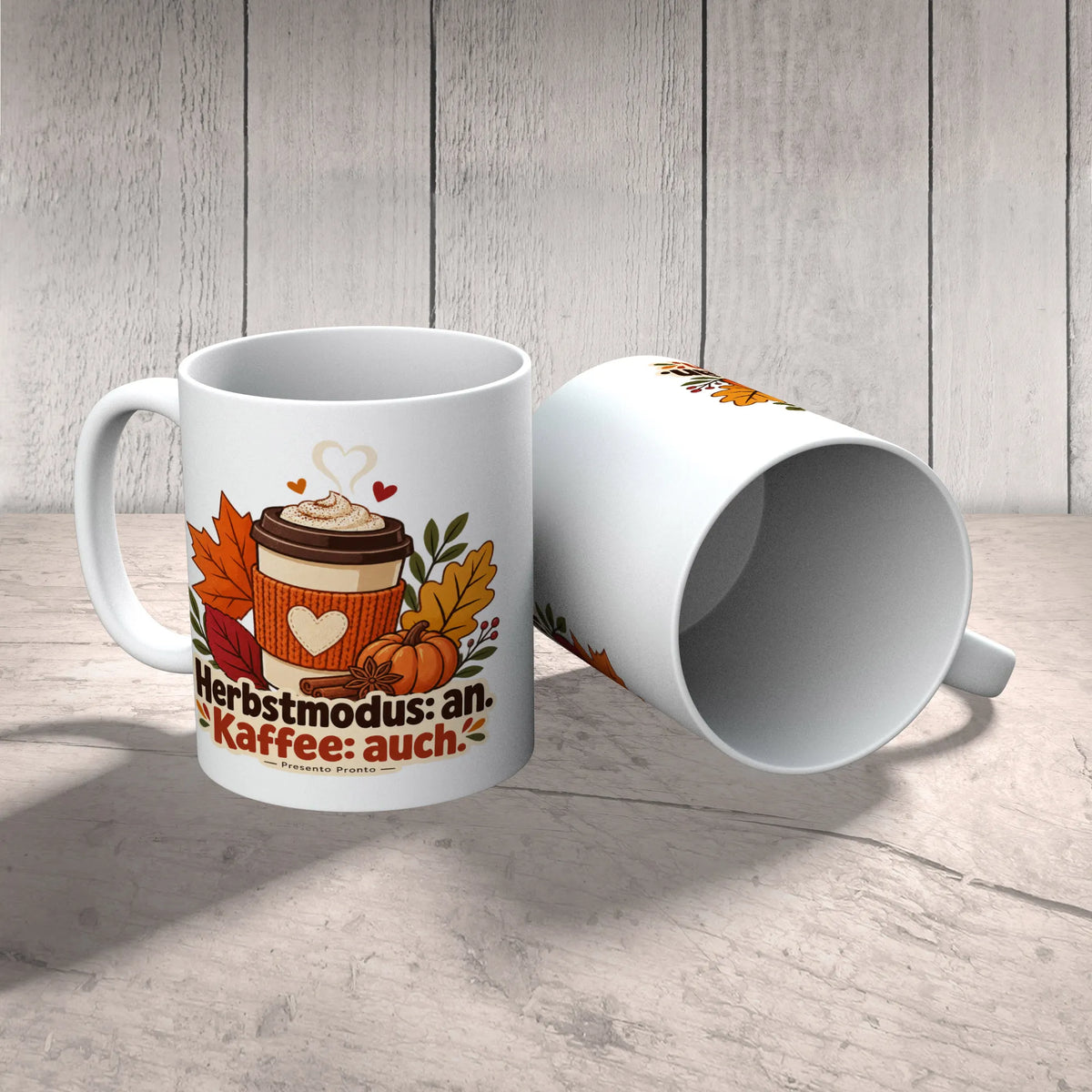 Lustige Herbsttasse für Kaffeeliebhaber mit Kürbis|p:2016804|h:c8731b22bcdd61158890977eb5ff417b