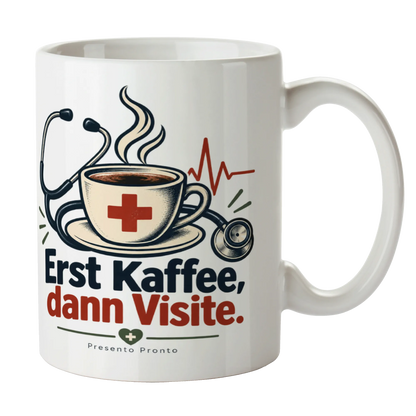 Lustige Tasse für Ärzte mit Stethoskop und EKG-Linie|p:2016807|h:143c073533f2a96517575d7a69ae0d93