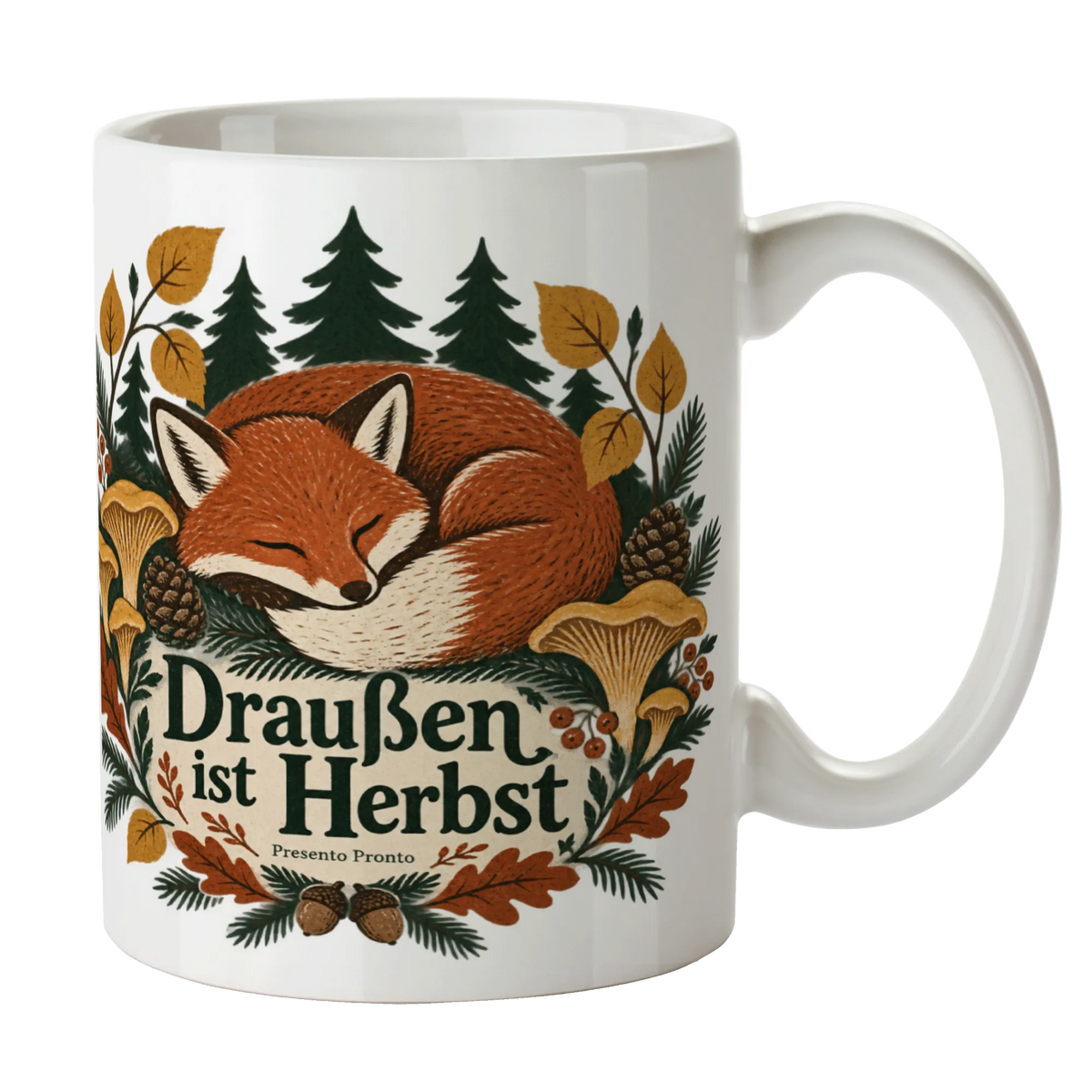 Gemütliche Herbsttasse mit schlafendem Fuchs|p:2016813|h:426161aa1061ff22d775477eadaedd42