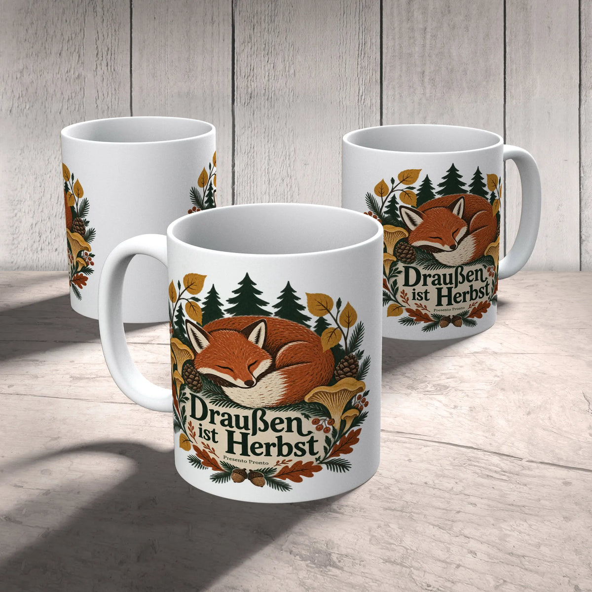 Gemütliche Herbsttasse mit schlafendem Fuchs|p:2016813|h:fae779d1958f8659ce8b5aad2c57c5e8