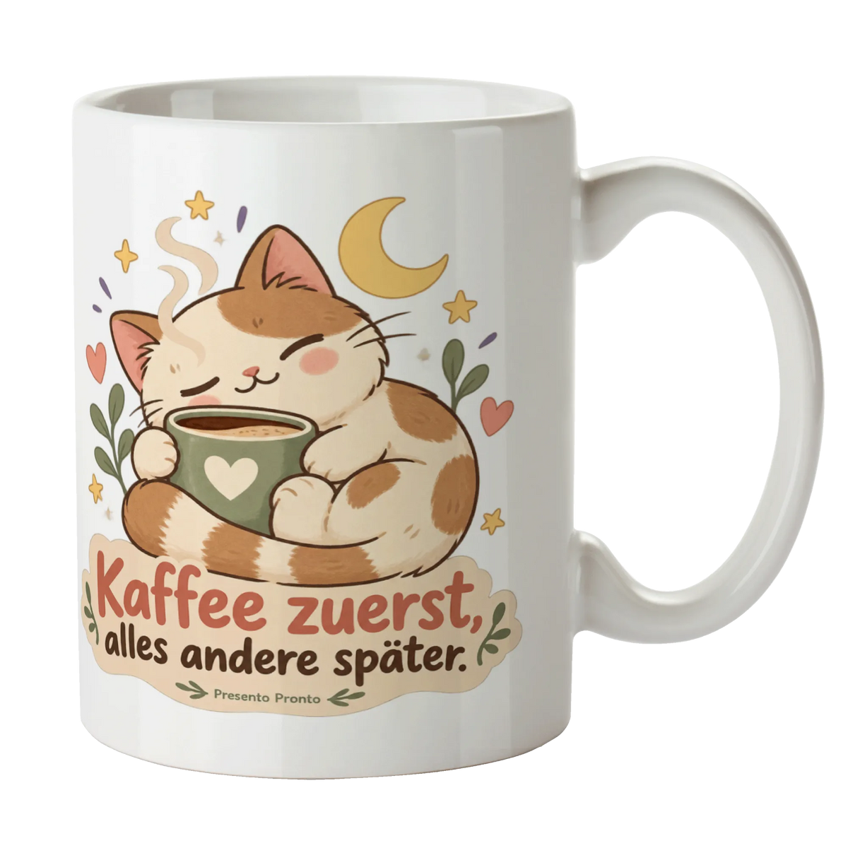 Süße Tasse für Katzenliebhaber mit schlafender Katze|p:2016834|h:5a51efd9faeaea73a05a81d33e18ddda