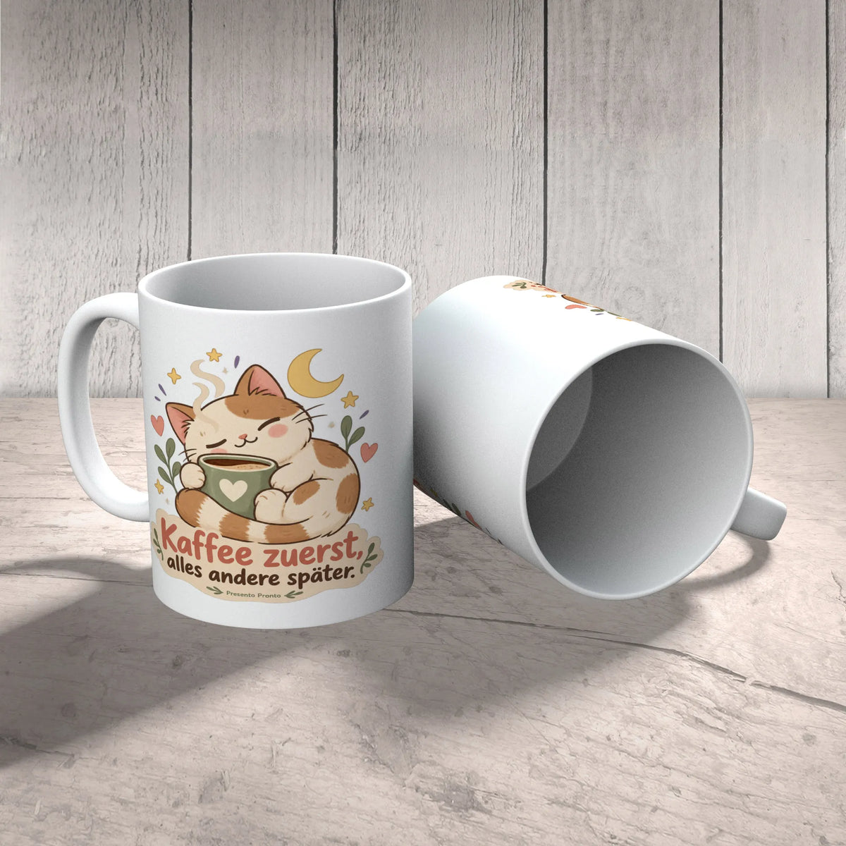 Süße Tasse für Katzenliebhaber mit schlafender Katze|p:2016834|h:a02d5405ae0ebe374ab4f8ea873875cd