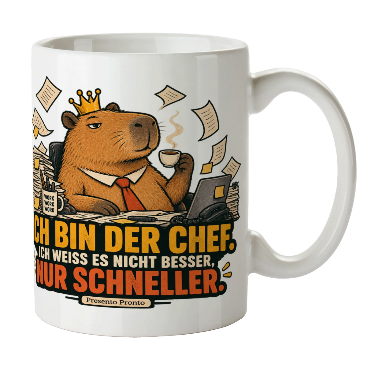 Lustige Tasse für Chef mit Capybara und Krone|p:2016835|h:05eadc24d7ce7a97b5c3de2436c02efa