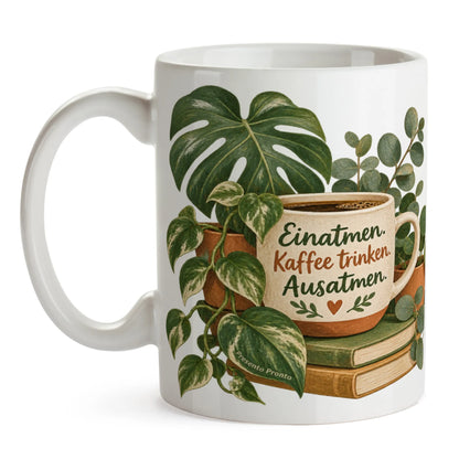 Achtsame Kaffeetasse fürs Büro mit Pflanzen|p:2016839|h:e62deab01ae7dc08b26e5a8a64a0abba