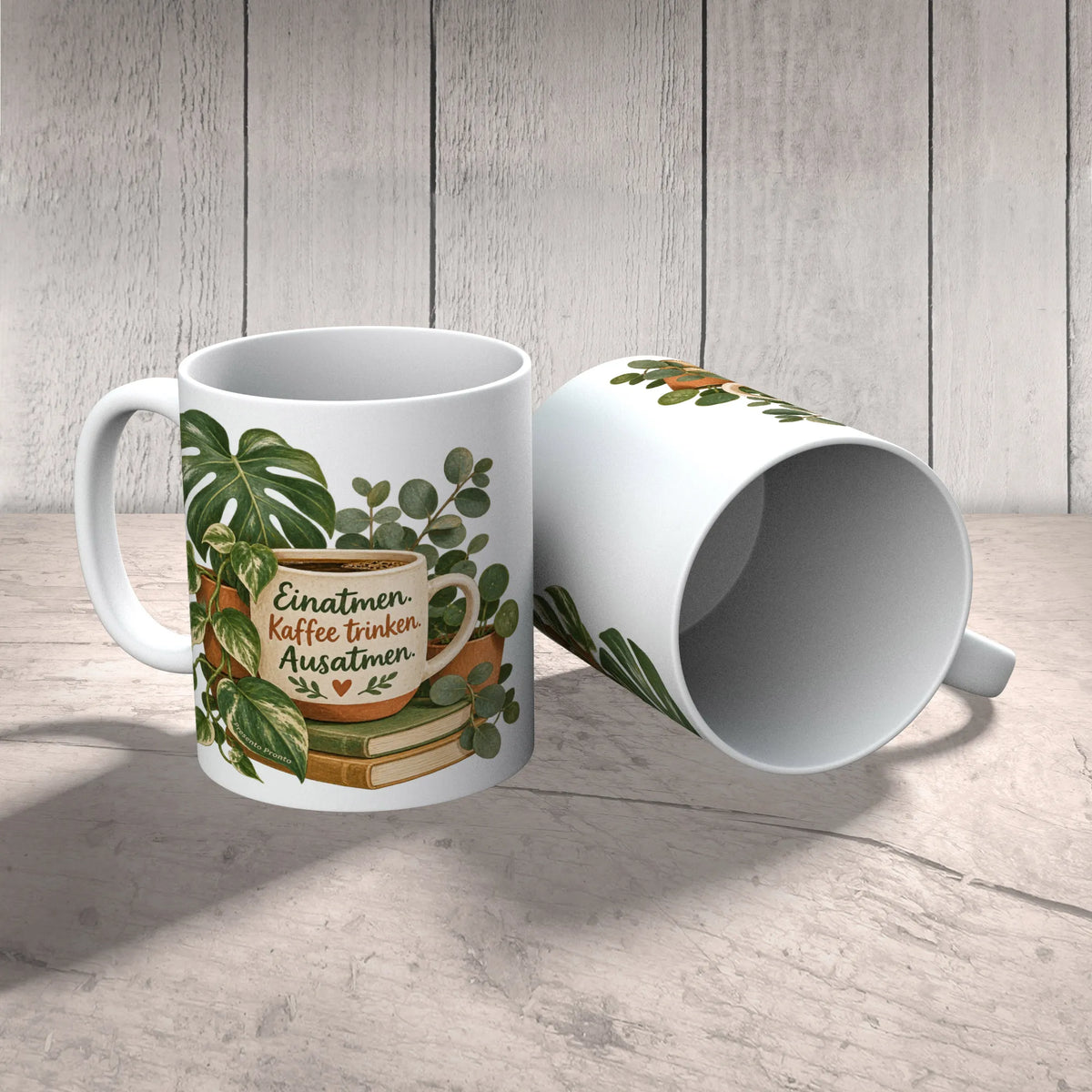 Achtsame Kaffeetasse fürs Büro mit Pflanzen|p:2016839|h:fee6af33cf5afdd1f090a3b398e4a136