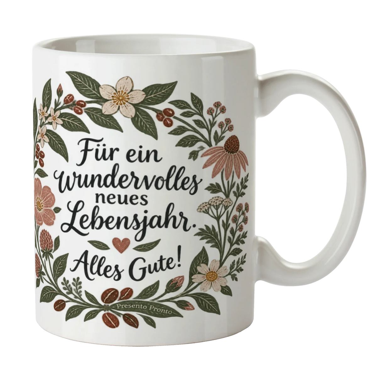 Achtsame Tasse zum Geburtstag mit Blumenkranz|p:2016842|h:736e77ff7b1a90c25a728d7eeb2327c9