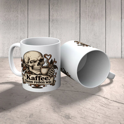 Lustige Totenkopf-Tasse für Morgenmuffel mit Schädel und Kaffee|p:2016844|h:44ae45b605d6a8891c6dcfe56657d219