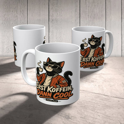 Coole Tasse für Katzenfreunde mit Katze und Sonnenbrille|p:2016848|h:751580af6e71f89459923c45886bde4f