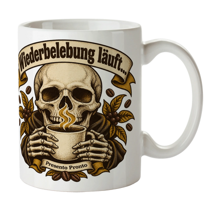 Lustige Tasse mit Totenkopf für Morgenmuffel|p:2016850|h:f68b90b5dc6afea2043da94f20b5bb1c