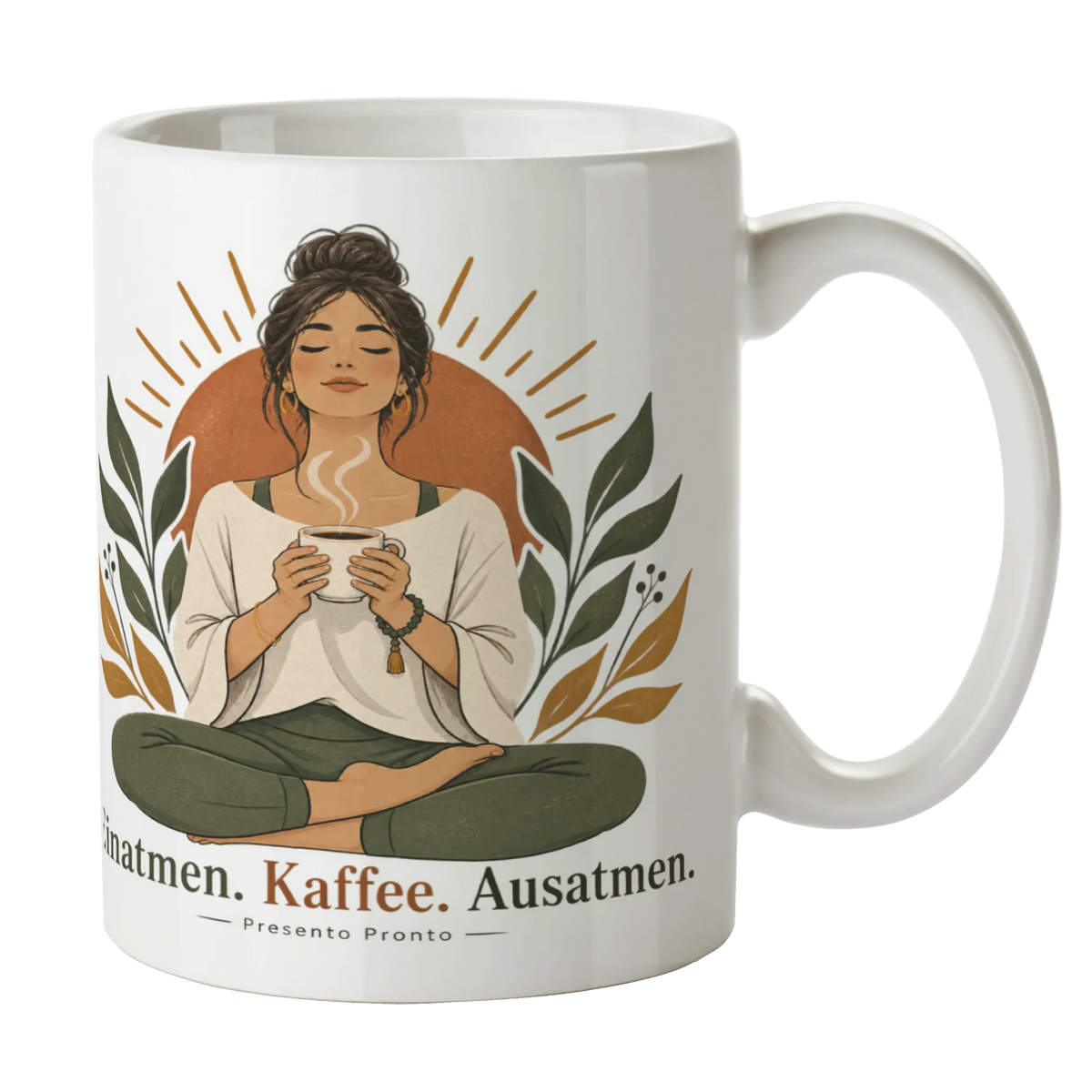 Lustige Yoga Tasse für Yogis mit Kaffeespruch|p:2016852|h:e539dd0cf7393108298e202dd136b4db