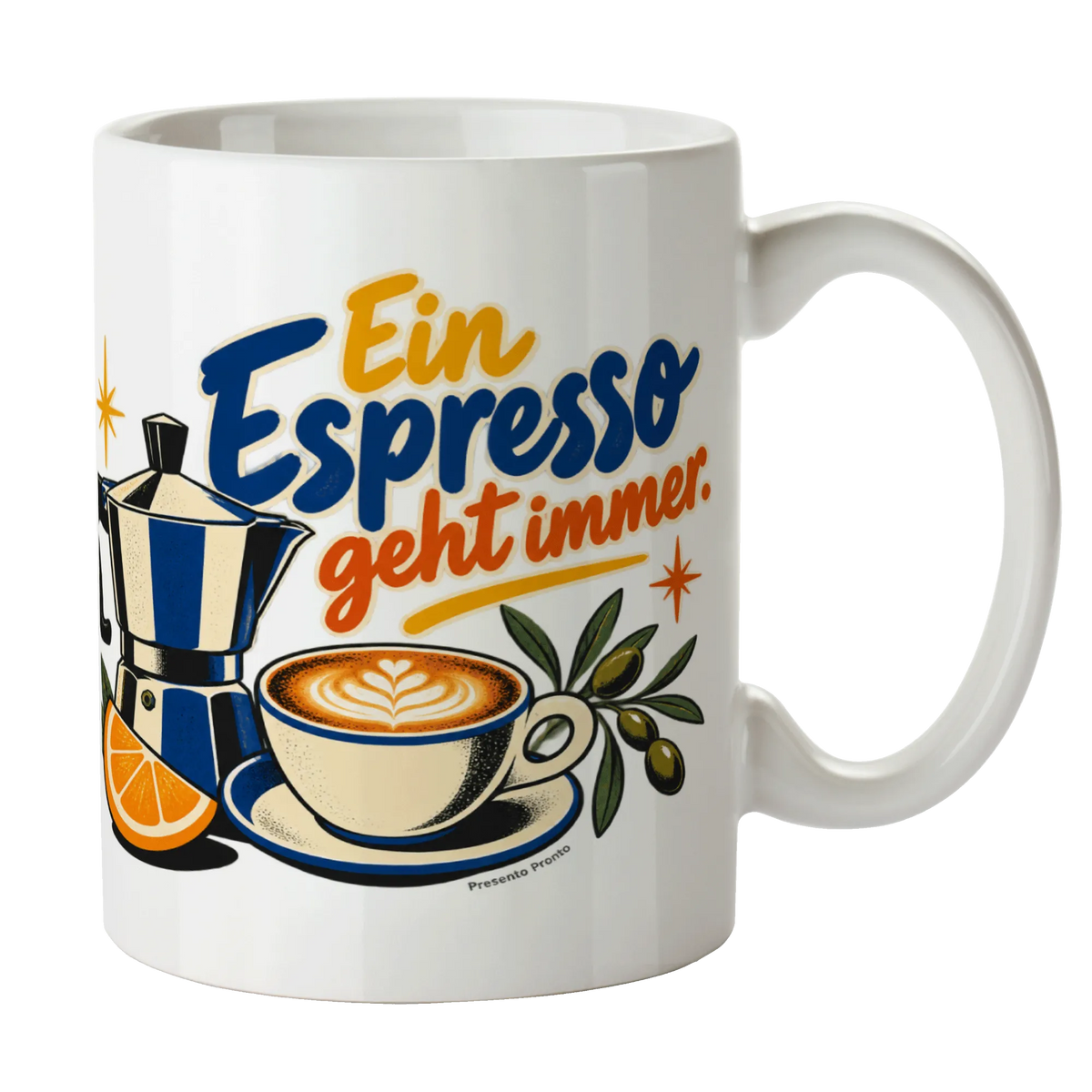 Lustige Tasse für Italienfans mit Mokkakanne|p:2016854|h:740719f31900575990c01356b4f402be