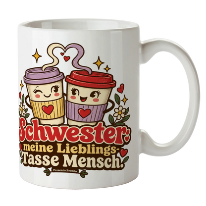 Lustige Tasse für die Schwester mit Kaffeebechern|p:2016861|h:52469801bf7b85df16fbd598d415387a