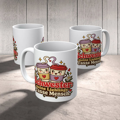 Lustige Tasse für die Schwester mit Kaffeebechern|p:2016861|h:abc4a6aa8f25bf3dc2b11988d42e6cf9