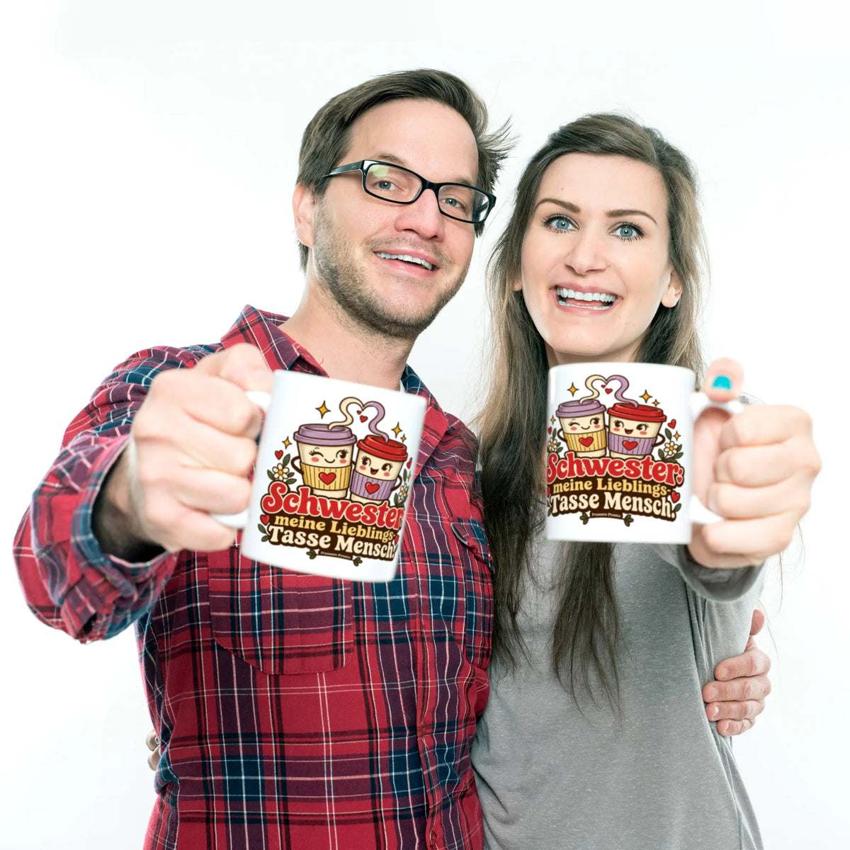 Lustige Tasse für die Schwester mit Kaffeebechern|p:2016861|h:ad3f124e30ed7e6f78d1f6f7652a2857