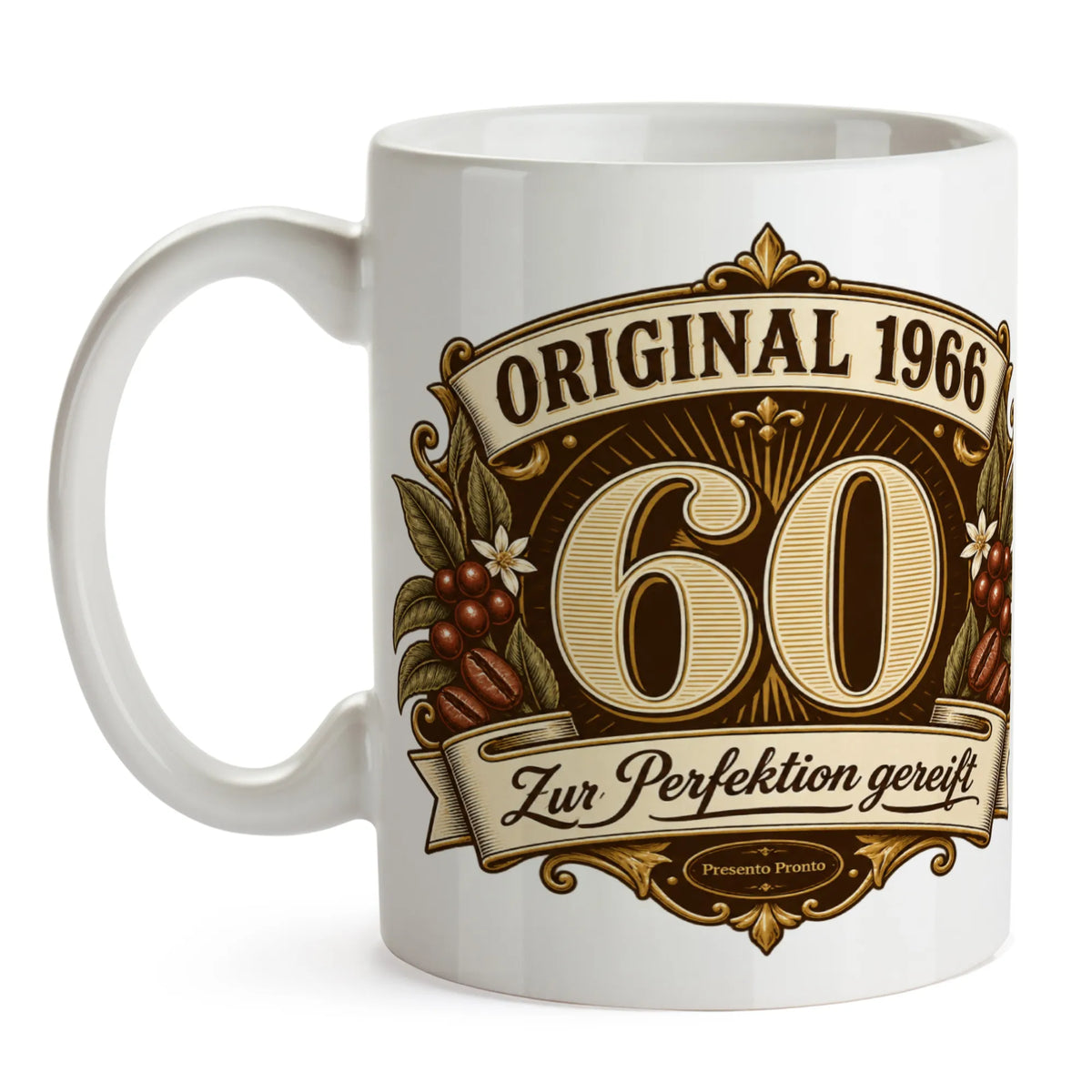Elegante Tasse zum 60. Geburtstag mit Wappen 1966|p:2016862|h:8a97d1ab5c9b843fdc42409bd08b7283
