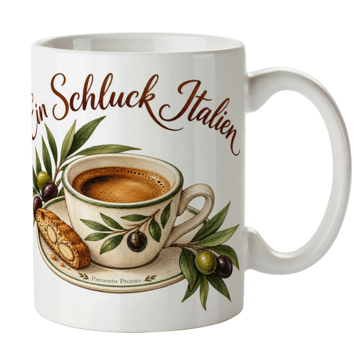 Charmante italienische Tasse für Italienfans mit Espresso|p:2016863|h:63a06a001acda82f68d8865211d85f9a