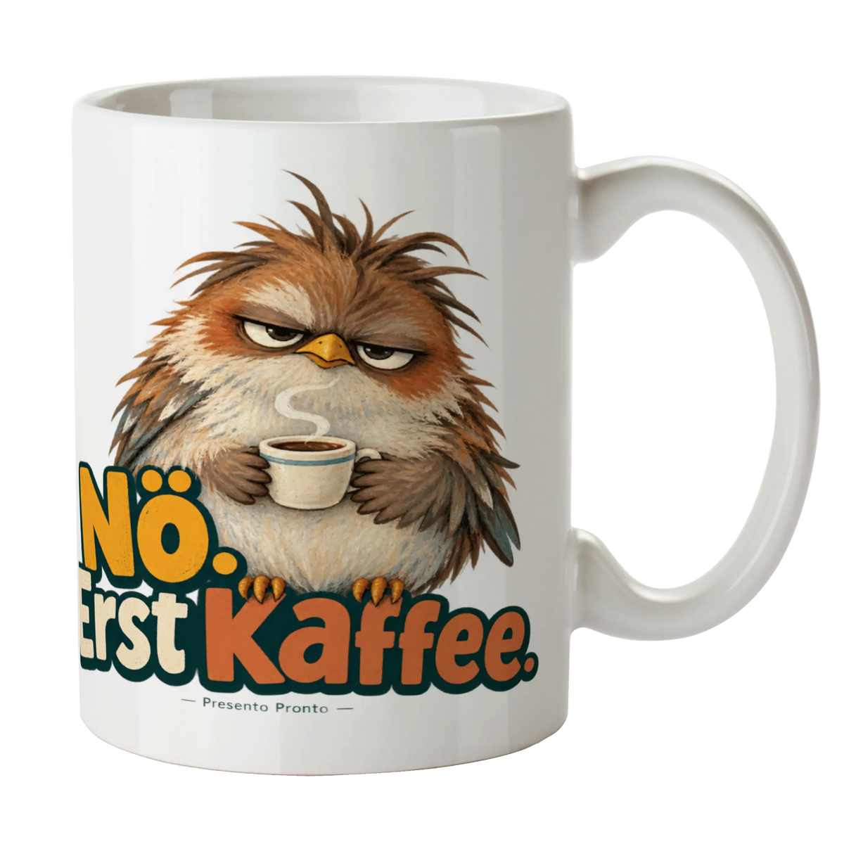 Lustige Vogeltasse für Morgenmuffel mit verschlafenem Spatz|p:2016869|h:3faec3997ef520d2cc017e1b2ac8106f
