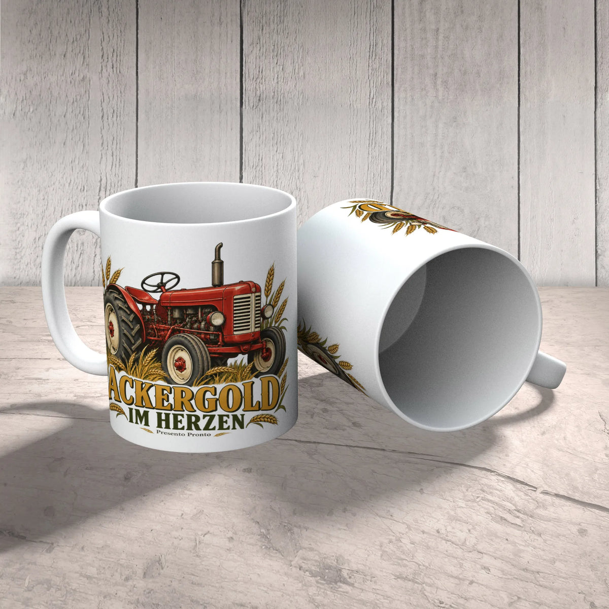 Nostalgische Traktor-Tasse für Bauern mit Weizenähren|p:2016875|h:3761f83f5aafda224b53300e5d2987f8