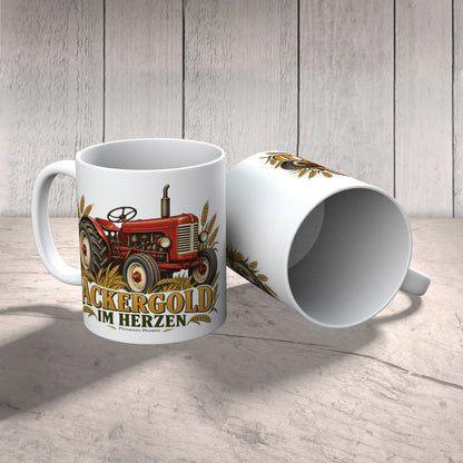 Nostalgische Traktor-Tasse für Bauern mit Weizenähren|p:2016875|h:3761f83f5aafda224b53300e5d2987f8