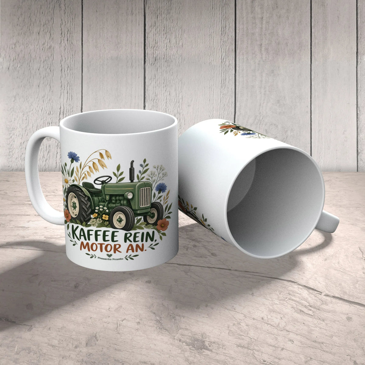 Lustige Traktor-Tasse für Bauern mit Wiesenblumen|p:2016876|h:5e325f951098082c27fe7fe1caa6ffea