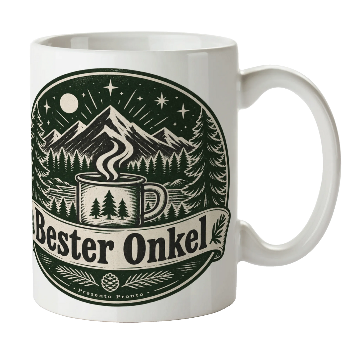 Liebevolle Tasse für den Onkel mit Bergsilhouette|p:2016877|h:696009b625e66808c492528682fee203
