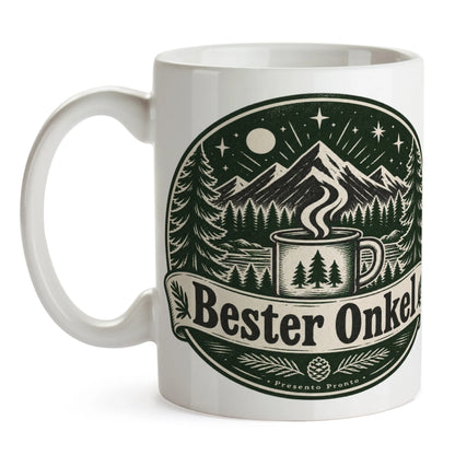 Liebevolle Tasse für den Onkel mit Bergsilhouette|p:2016877|h:4737f4e56b6936f46ea9f8df2080a208