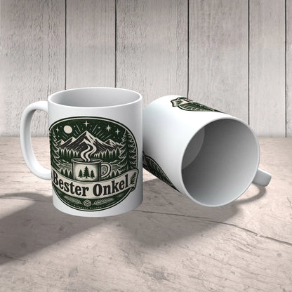 Liebevolle Tasse für den Onkel mit Bergsilhouette|p:2016877|h:674be627a155b0060f607309d759632b