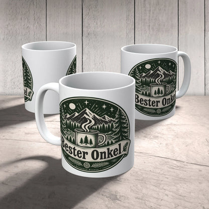 Liebevolle Tasse für den Onkel mit Bergsilhouette|p:2016877|h:166329784e3eeeec9969c803c810fd63