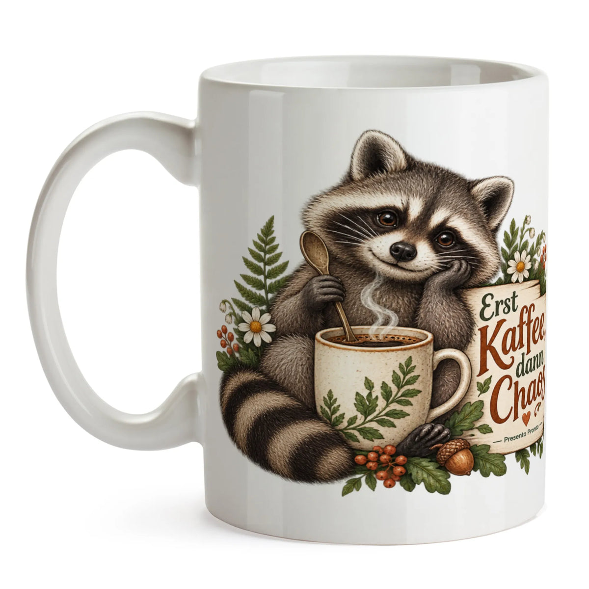 Lustige Tasse mit Waschbär für Morgenmuffel|p:2016879|h:2167db50cffcba47642db58ad8fdd3ad