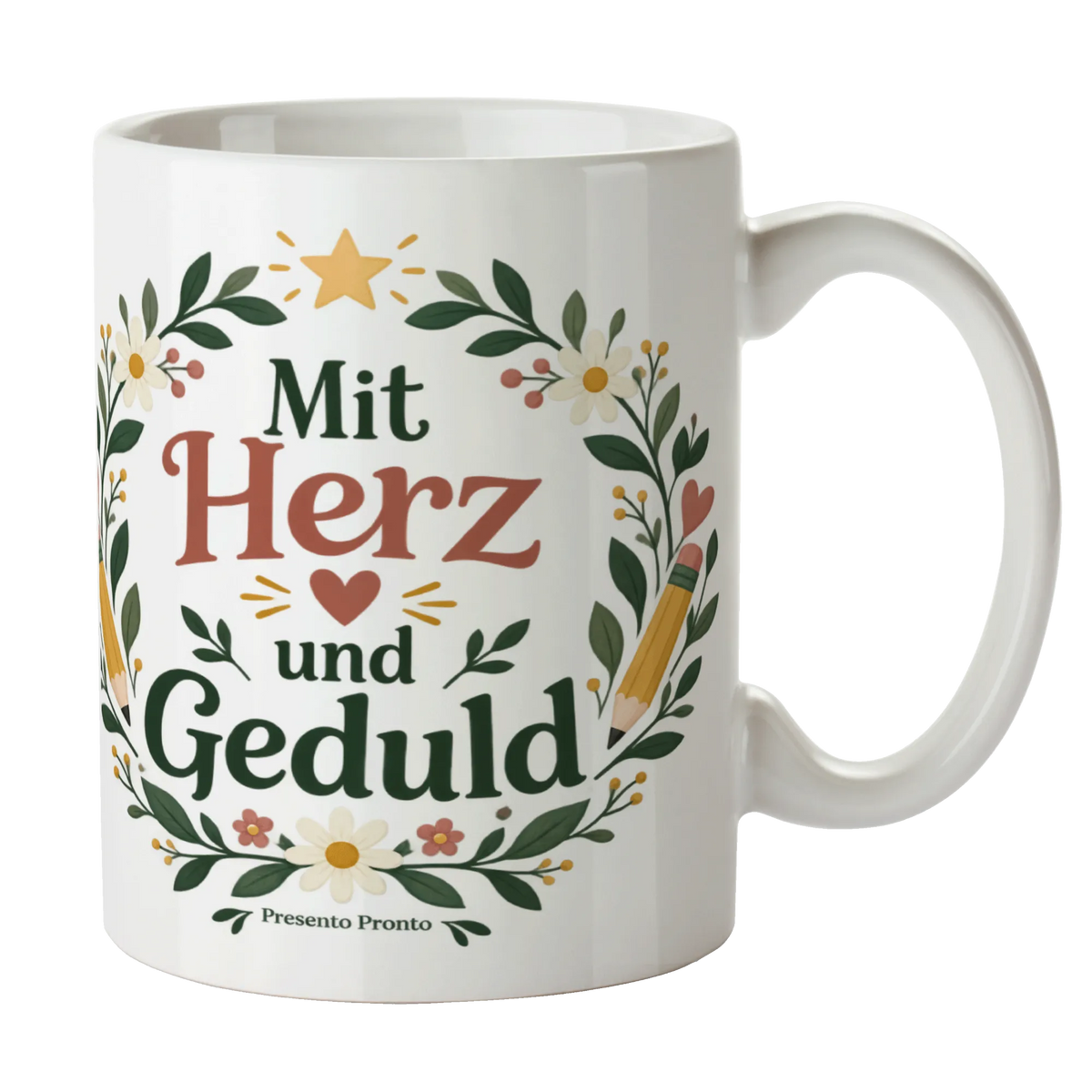 Wertschätzende Tasse für den Kindergarten mit Blumenbogen|p:2016885|h:5843c3df34d133b4f65461dbe59b5b55
