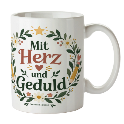 Wertschätzende Tasse für den Kindergarten mit Blumenbogen|p:2016885|h:5843c3df34d133b4f65461dbe59b5b55