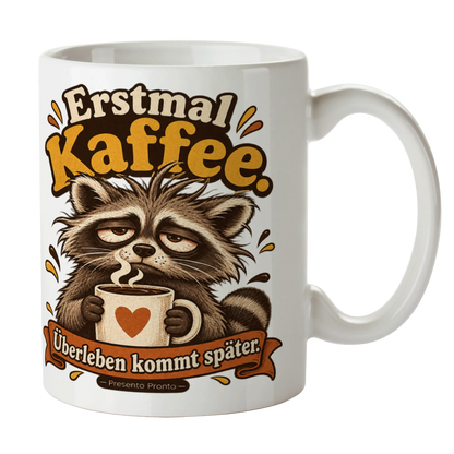 Lustige Waschbär Tasse für Morgenmuffel mit Kaffee|p:2016887|h:ff13a2282558a3d068f43e90e3de9ca6