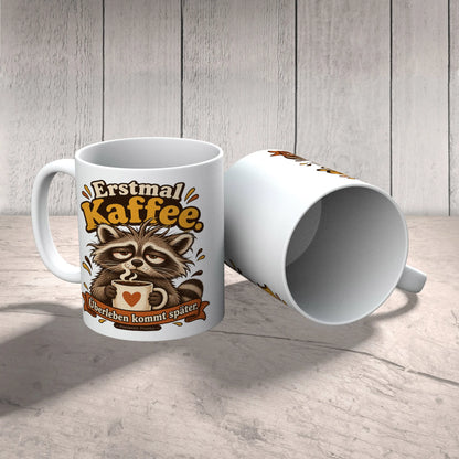 Lustige Waschbär Tasse für Morgenmuffel mit Kaffee|p:2016887|h:c89c31b9fd7903946481fc834800c78d