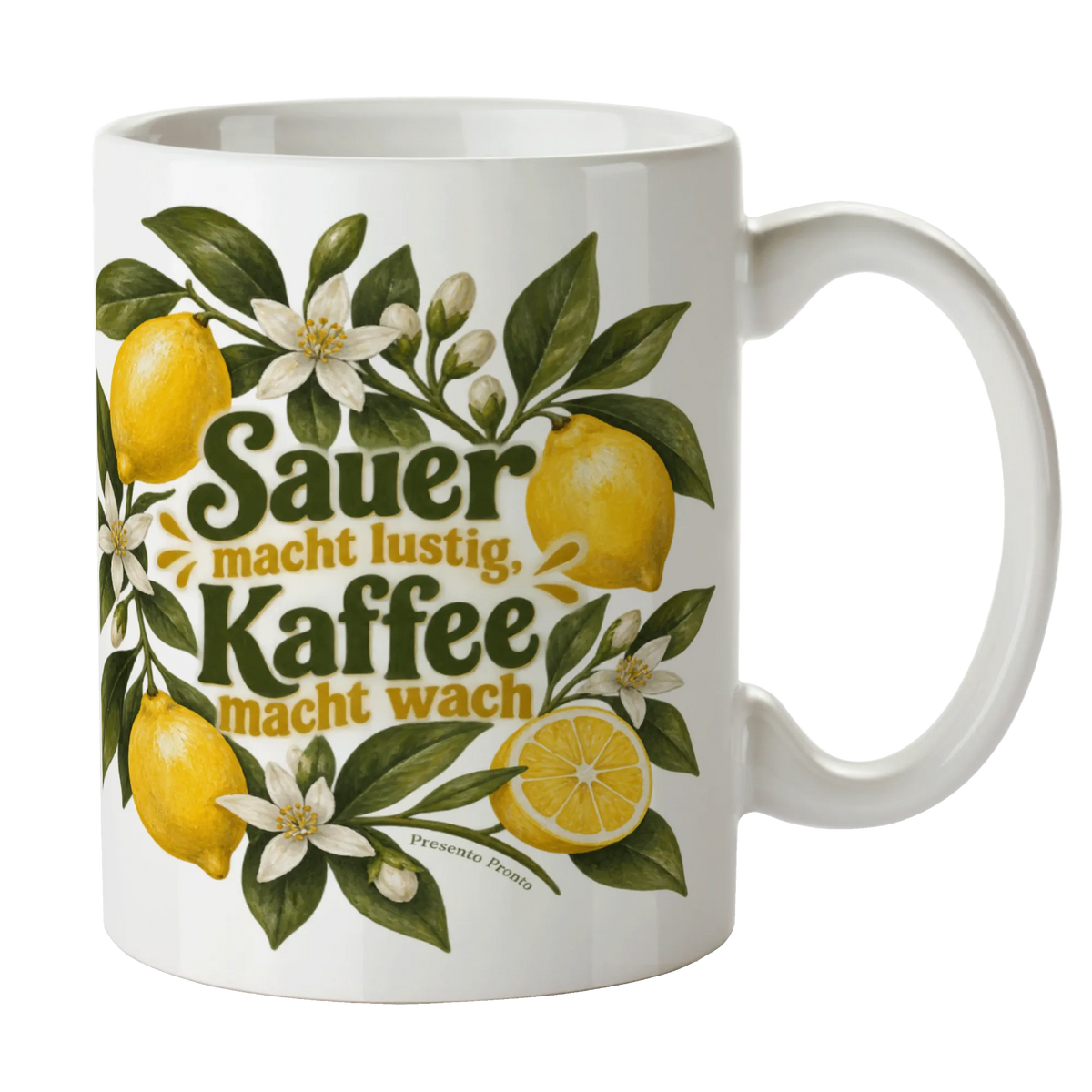 Lustige Tasse mit Zitrone für Zitronenfans|p:2016889|h:59d854f69b141967eac78b727babab13