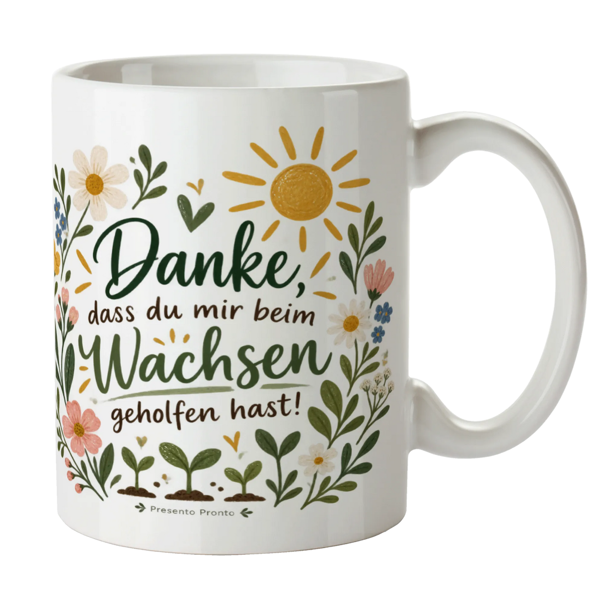 Herzliche Tasse für Kindergarten mit Wildblumen zum Abschied|p:2016890|h:cdfcf8a387bd763134a2f651aeb20ac6