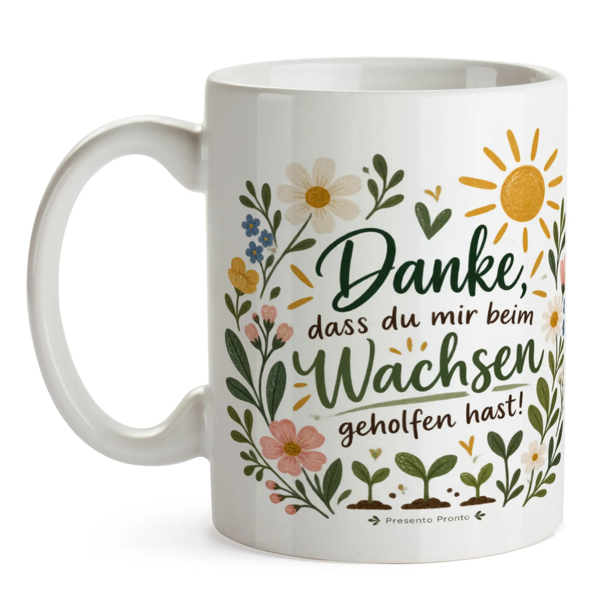 Herzliche Tasse für Kindergarten mit Wildblumen zum Abschied|p:2016890|h:9bd88c72abbcd4ebe4abc1f5c0d28f8a