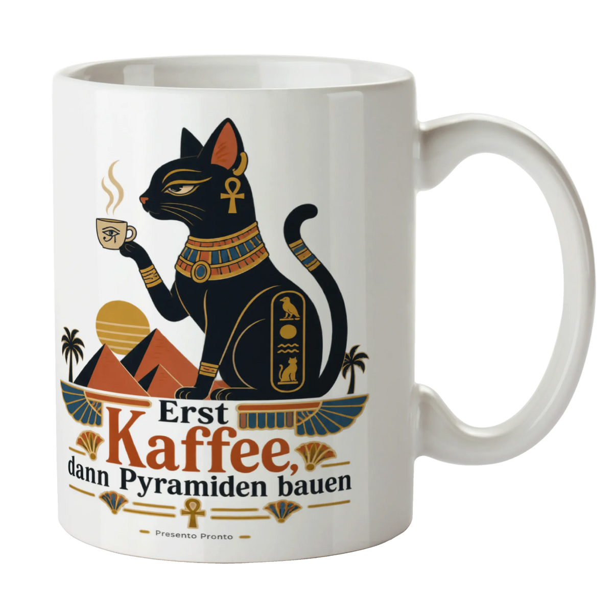 Lustige Ägypten Tasse für Kaffeefans mit Katzengöttin|p:2016899|h:ed62dc4c910dc69ddb8bbba29b4d1f05