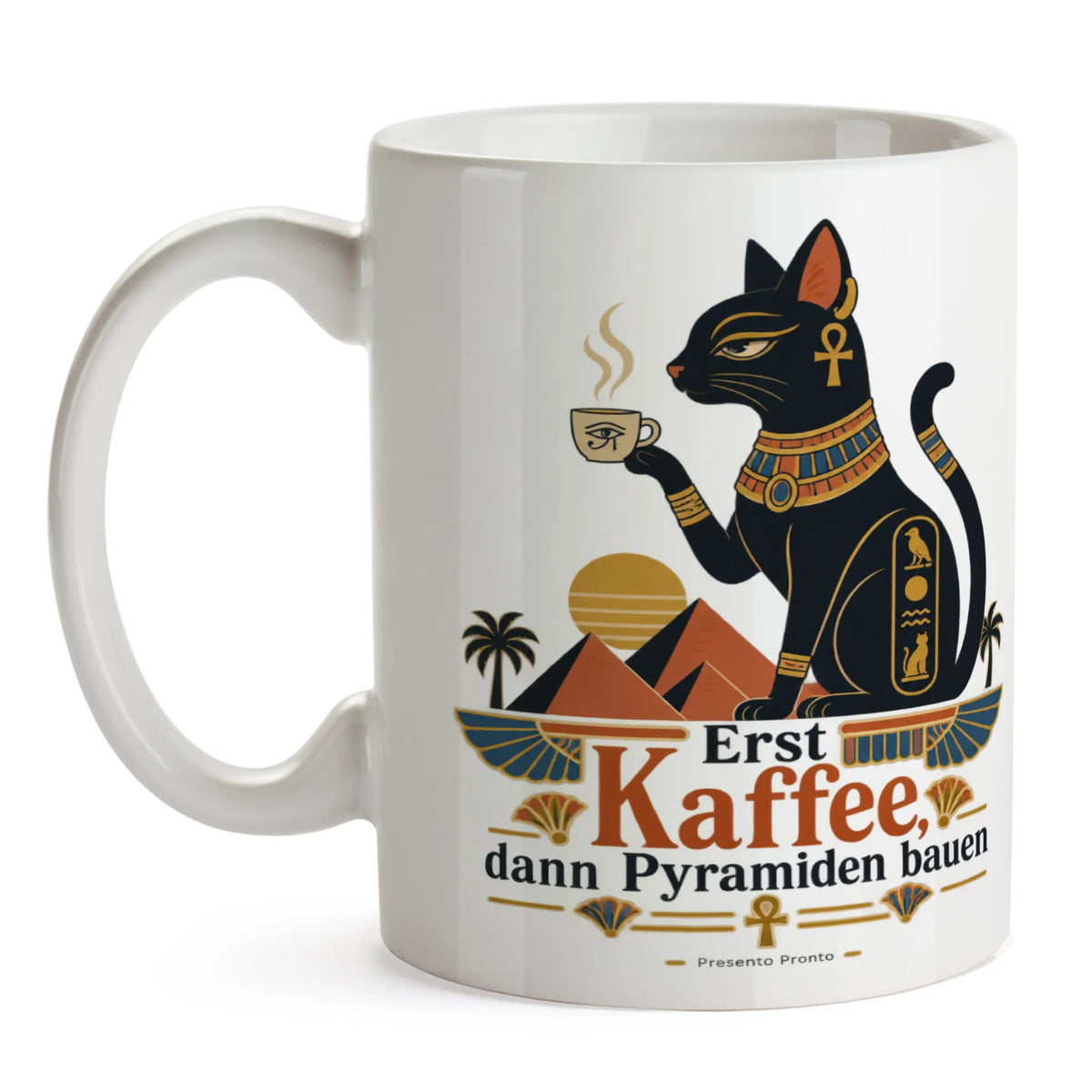 Lustige Ägypten Tasse für Kaffeefans mit Katzengöttin|p:2016899|h:2f3cc9cc1f643c75477b086762beca6f