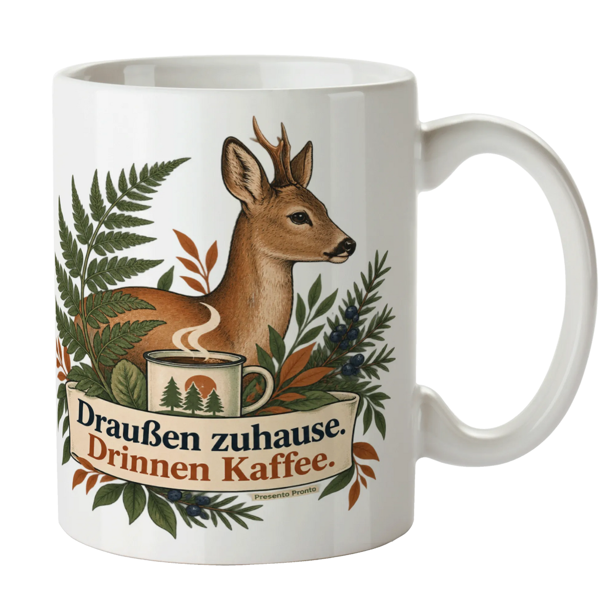 Gemütliche Tasse für Jäger mit Reh|p:2016933|h:a10c9ff5bf6e339b5d662476893e3aa0