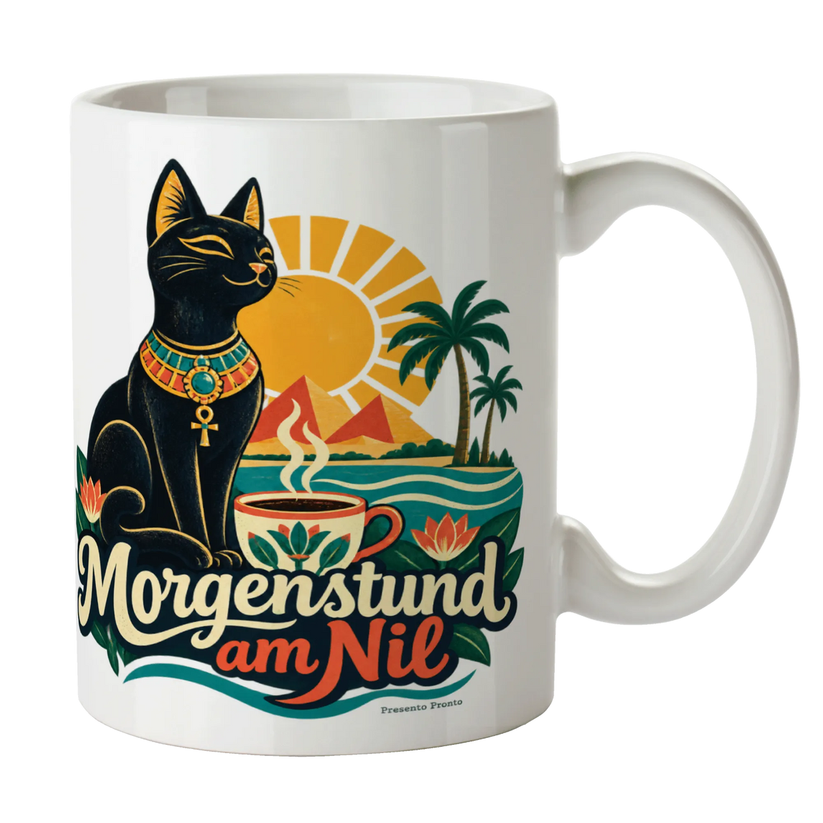 Lustige Tasse für Ägyptenfans mit Katze am Nil|p:2016936|h:8940f37420274ec95efade14abc6d79d