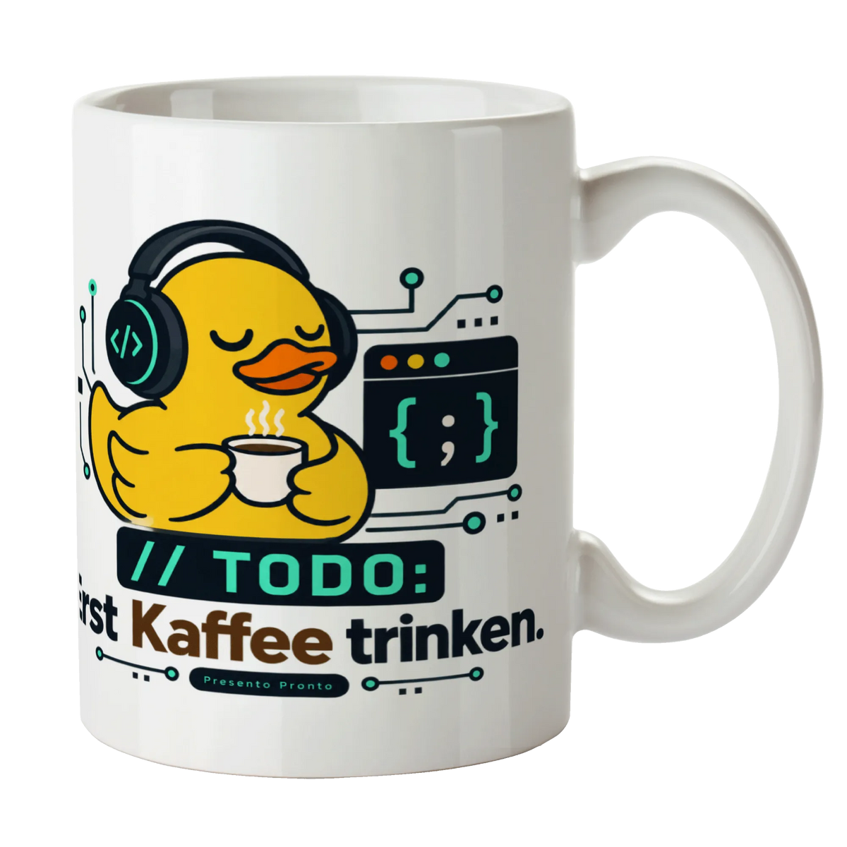 Lustige Tasse für Informatiker mit Quietscheente|p:2016940|h:40be9f01abed74a8aad497a7b5efb26d