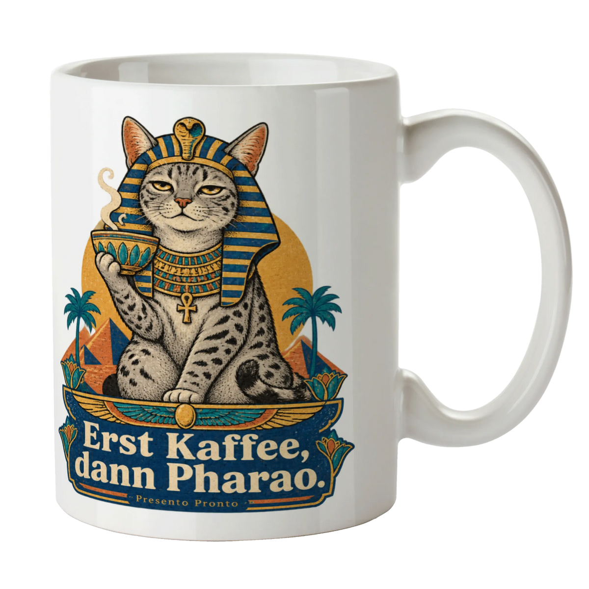 Lustige Ägypten Tasse für Katzenfans mit Pharao Katze|p:2016942|h:dbe98b001e53e8796e1e5b31cf7c1f5b