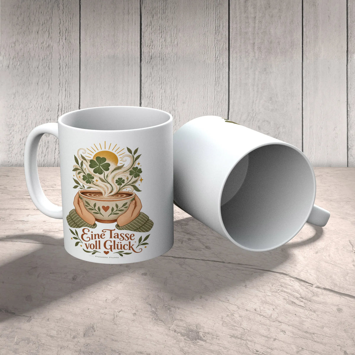 Herzliche Tasse für viel Glück mit Kleeblättern|p:2016949|h:9db93d3a495fe2b0f246a4d66b7ab96a