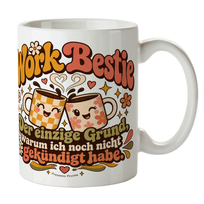 Lustige Tasse für die Work Bestie mit anstoßenden Kaffeebechern|p:2016951|h:b7692c924e42e91aaed1a656cb478f2d
