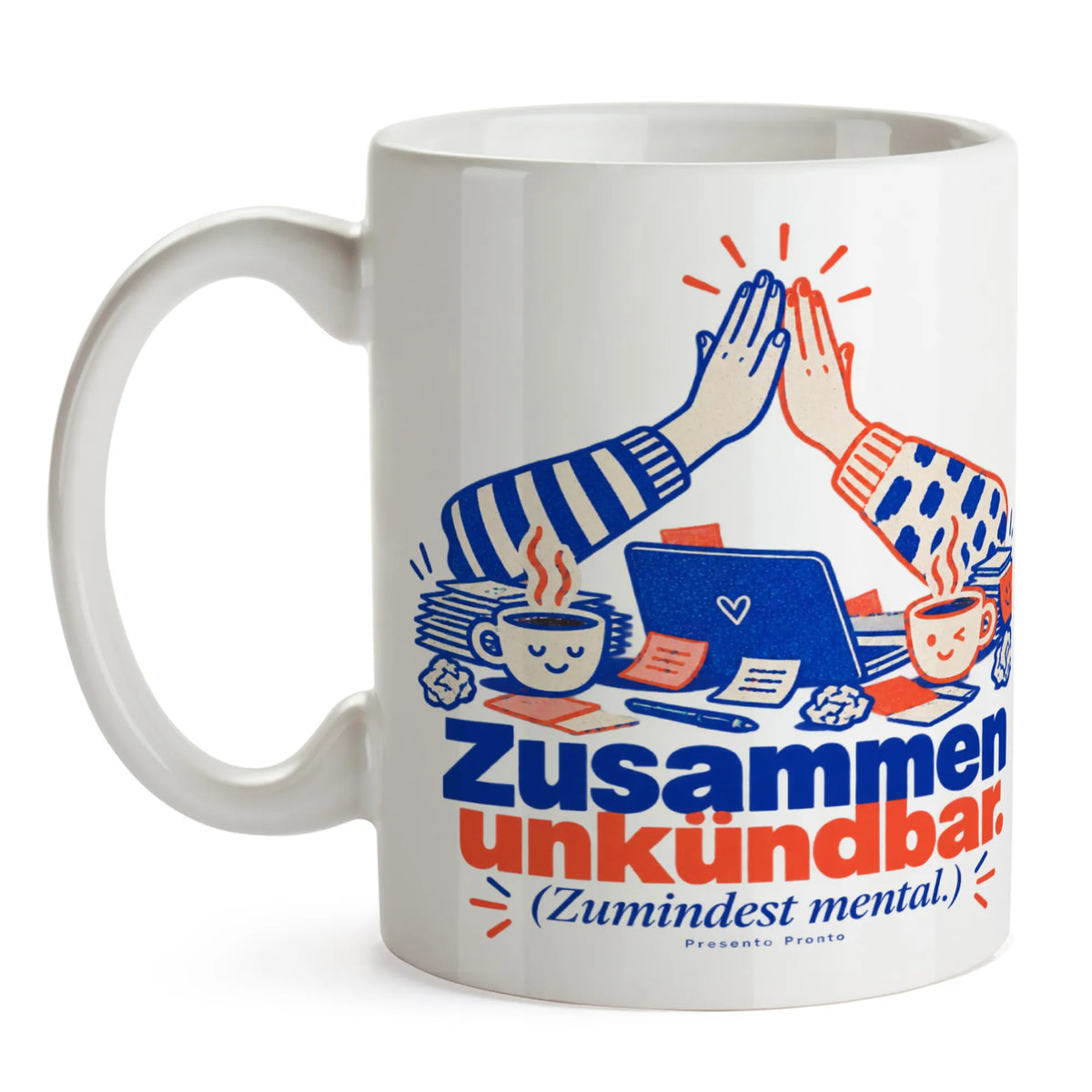 Lustige Tasse für die Work Bestie mit Handschlag und Espresso|p:2016953|h:e1b457f09eba60265b74f3bc302923eb